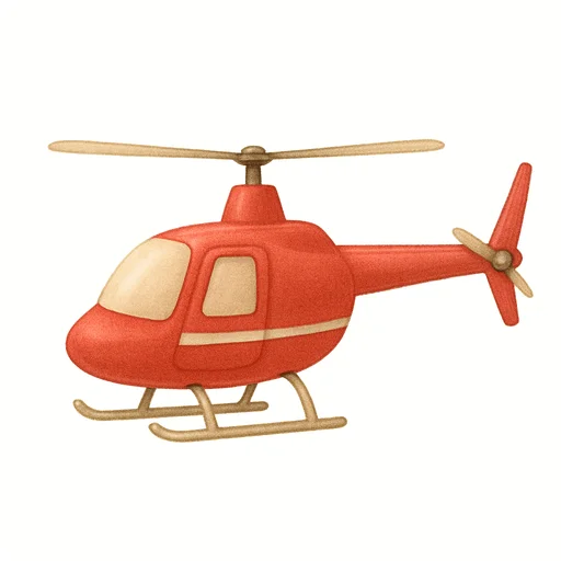 Illustrated flashcard — Helicopter