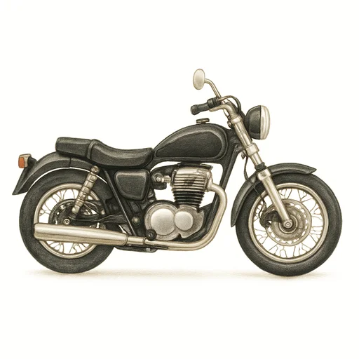 Illustrated flashcard — Motorcycle