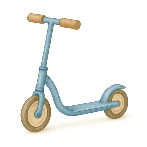 Illustrated flashcard — Scooter