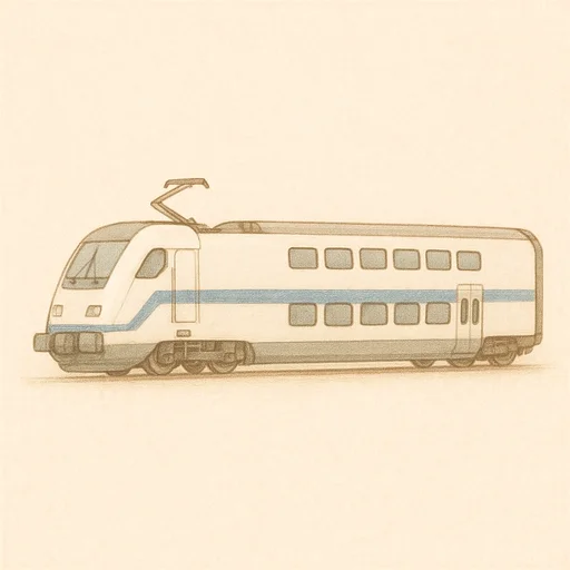 Illustrated flashcard — train