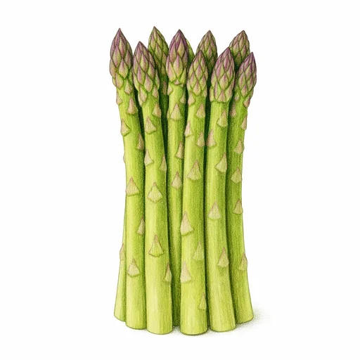 Illustrated flashcard — Asparagus