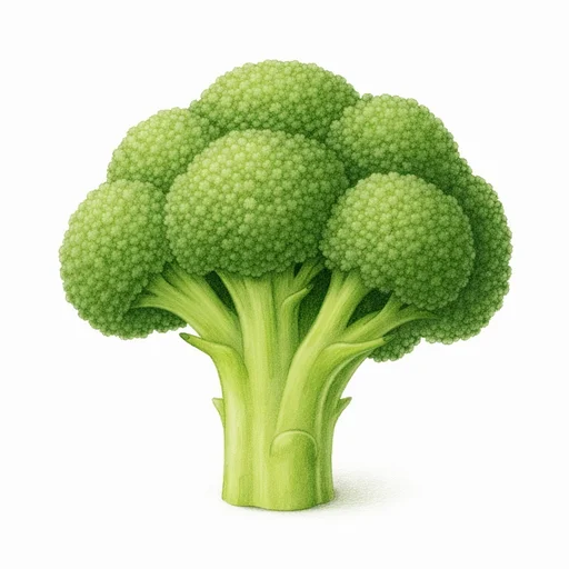 Illustrated flashcard — Broccoli