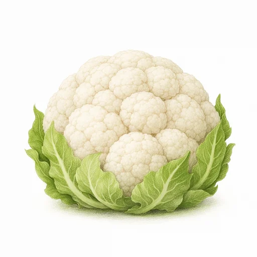 Illustrated flashcard — Cauliflower