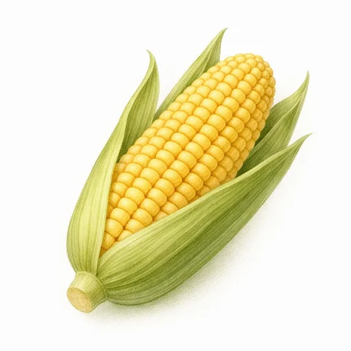 Illustrated flashcard — Corn