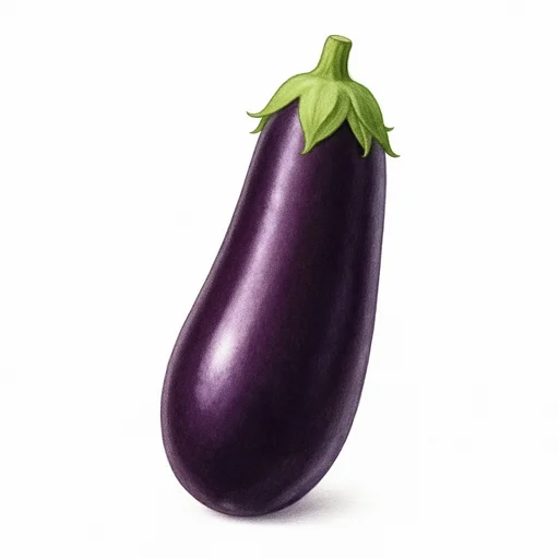 Illustrated flashcard — Eggplant