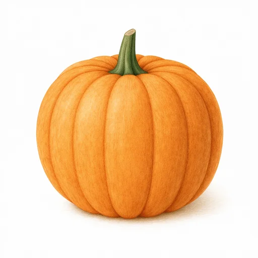 Illustrated flashcard — Pumpkin