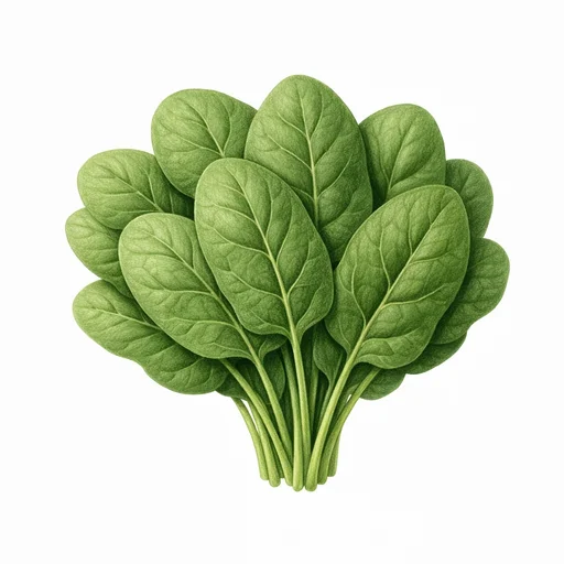 Illustrated flashcard — Spinach