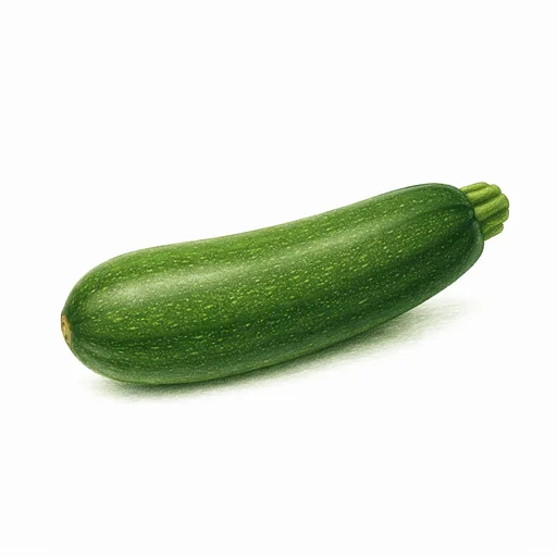 Illustrated flashcard — Zucchini