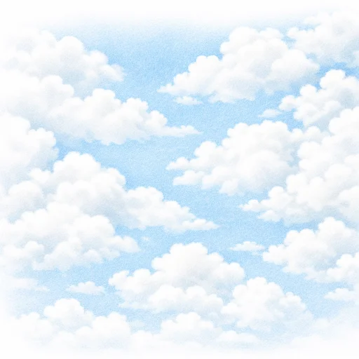 Illustrated flashcard — Cloudy