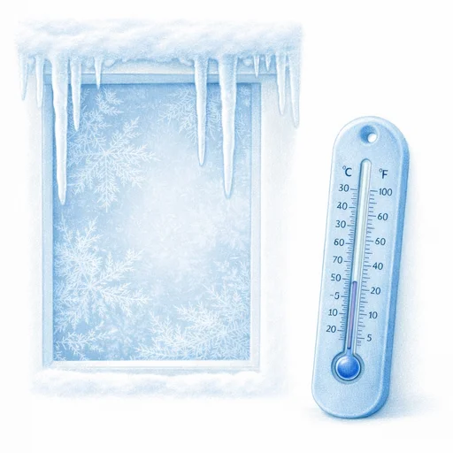 Illustrated flashcard — Cold