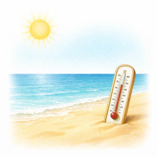 Illustrated flashcard — Hot