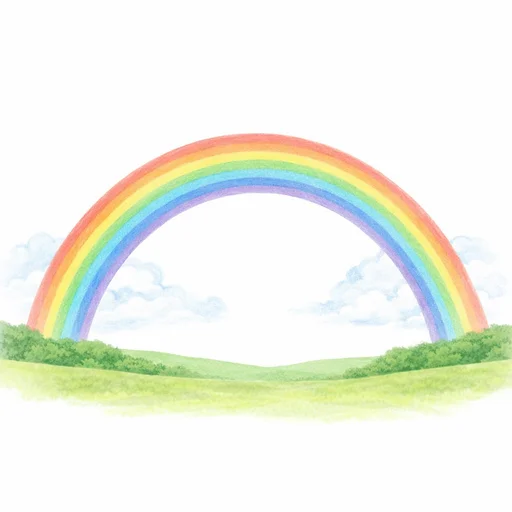 Illustrated flashcard — Rainbow